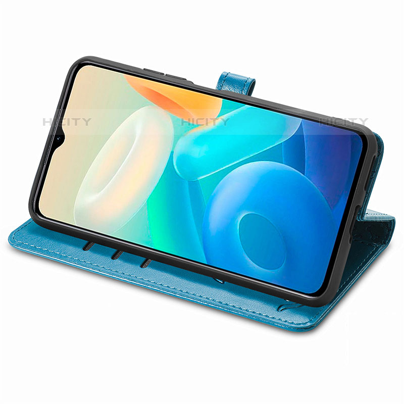 Funda de Cuero Cartera con Soporte Patron de Moda Carcasa S03D para Vivo iQOO Z6 Lite 5G