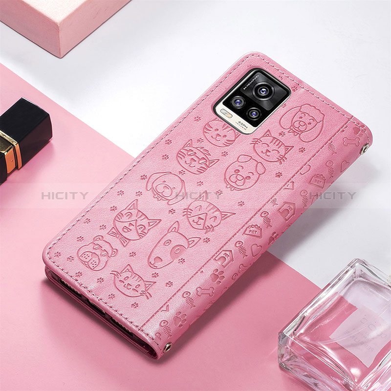 Funda de Cuero Cartera con Soporte Patron de Moda Carcasa S03D para Vivo V20