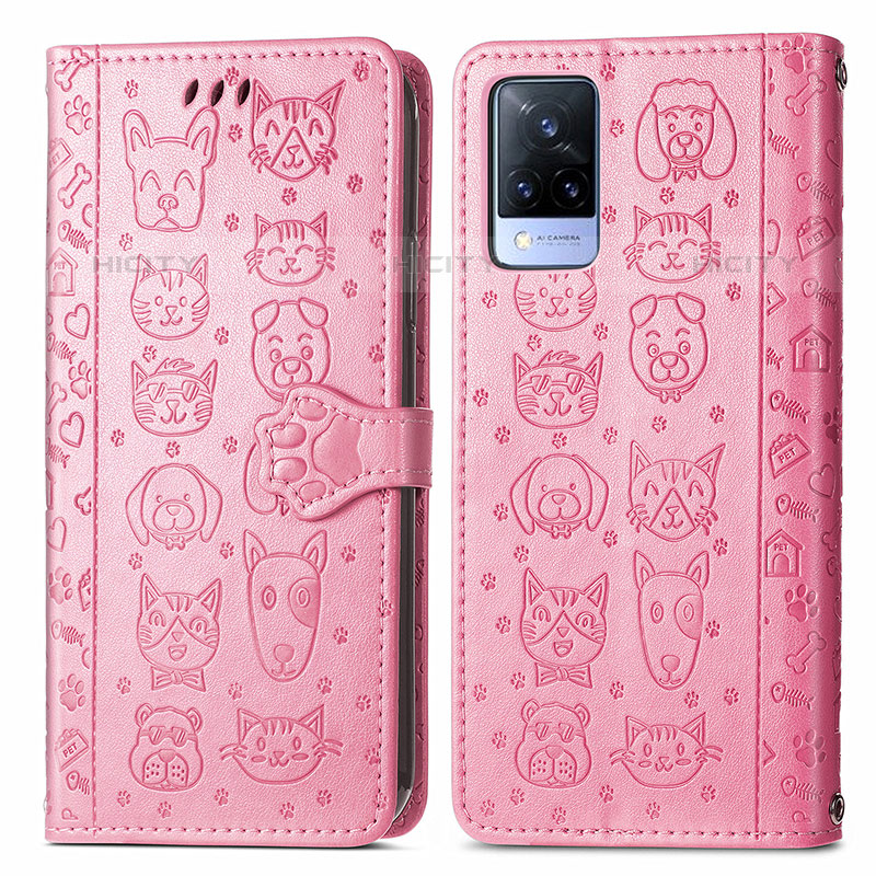 Funda de Cuero Cartera con Soporte Patron de Moda Carcasa S03D para Vivo V21s 5G