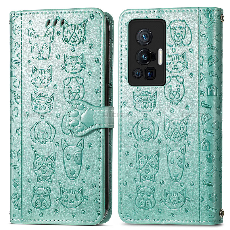 Funda de Cuero Cartera con Soporte Patron de Moda Carcasa S03D para Vivo X70 Pro 5G