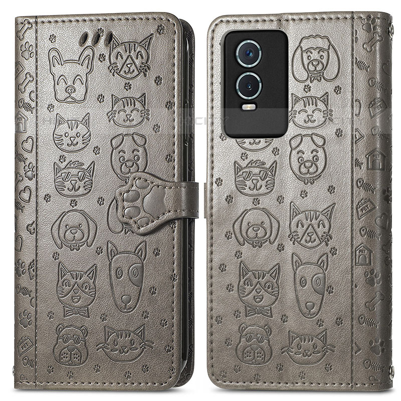 Funda de Cuero Cartera con Soporte Patron de Moda Carcasa S03D para Vivo Y74s 5G