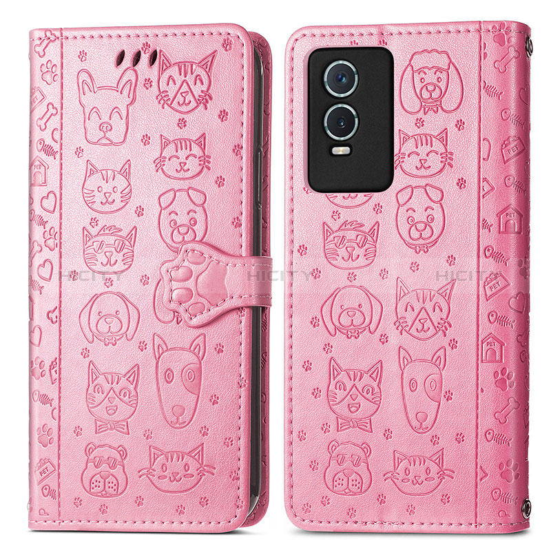 Funda de Cuero Cartera con Soporte Patron de Moda Carcasa S03D para Vivo Y76s 5G