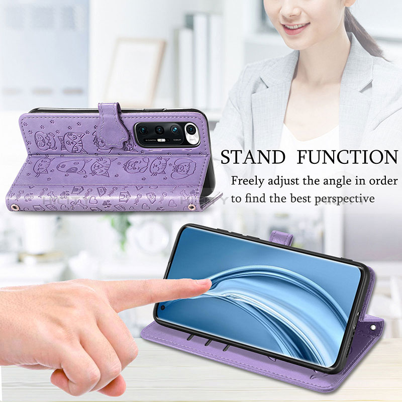 Funda de Cuero Cartera con Soporte Patron de Moda Carcasa S03D para Xiaomi Mi 10S 5G