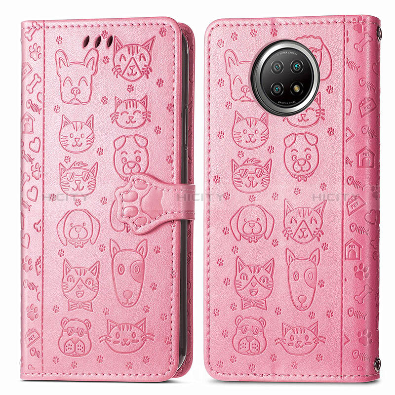 Funda de Cuero Cartera con Soporte Patron de Moda Carcasa S03D para Xiaomi Mi 10T Lite 5G Rosa