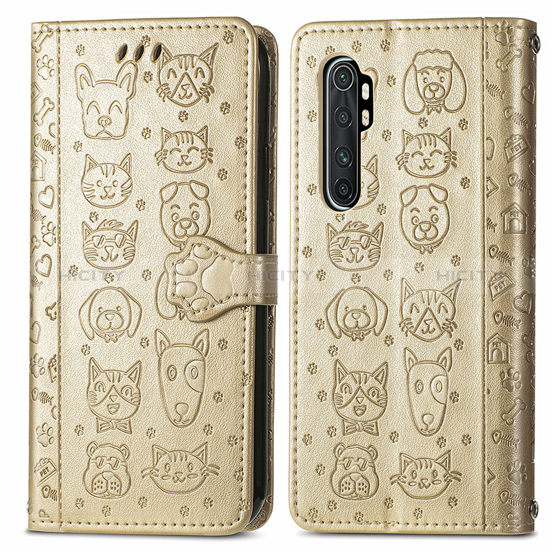 Funda de Cuero Cartera con Soporte Patron de Moda Carcasa S03D para Xiaomi Mi Note 10 Lite