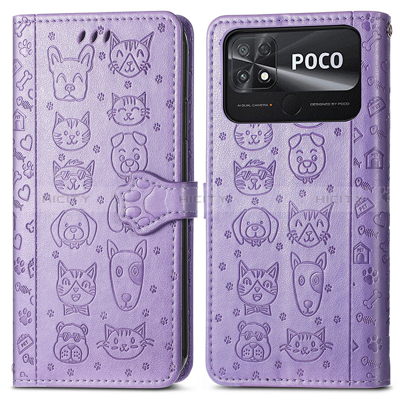 Funda de Cuero Cartera con Soporte Patron de Moda Carcasa S03D para Xiaomi Poco C40