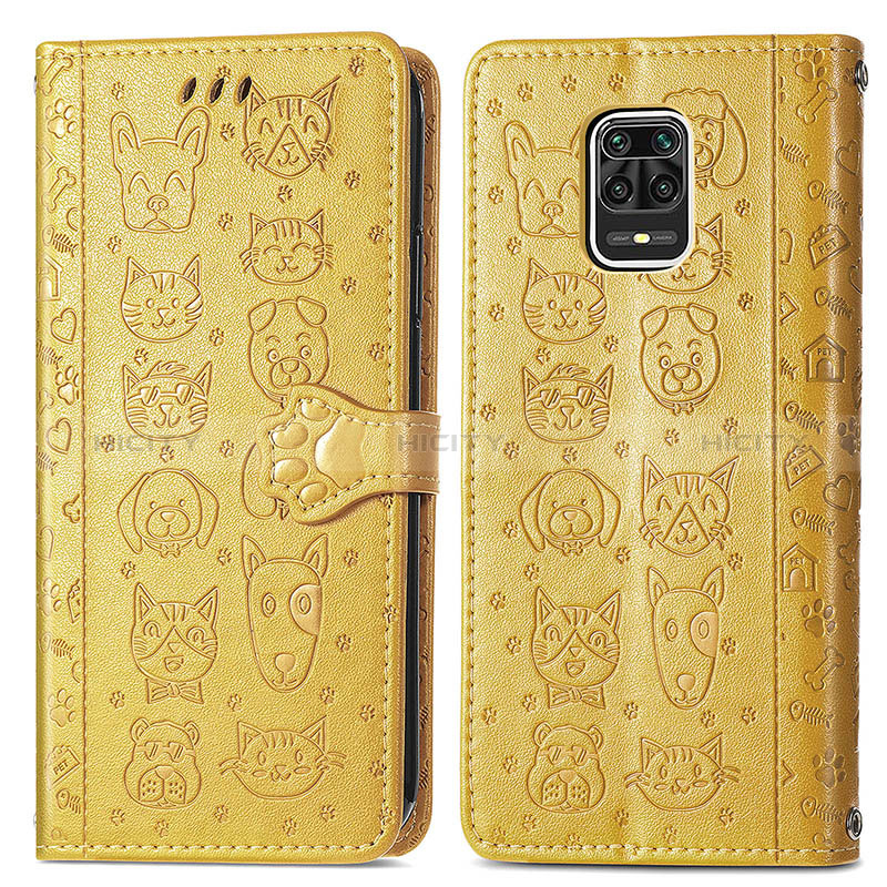 Funda de Cuero Cartera con Soporte Patron de Moda Carcasa S03D para Xiaomi Poco M2 Pro Amarillo