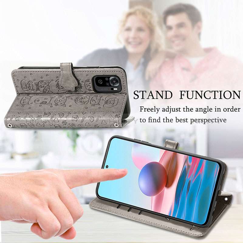 Funda de Cuero Cartera con Soporte Patron de Moda Carcasa S03D para Xiaomi Poco M5S