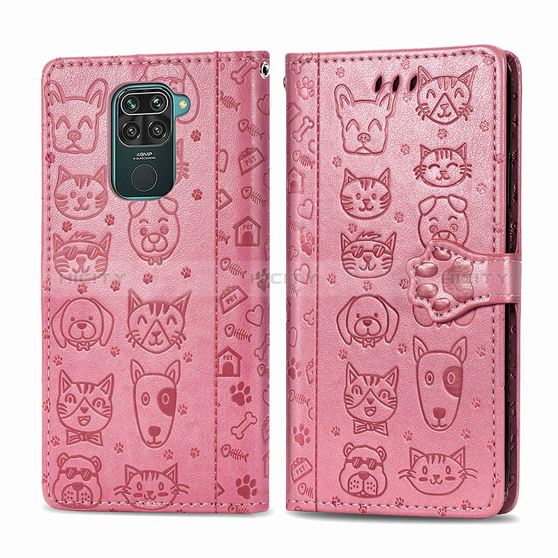 Funda de Cuero Cartera con Soporte Patron de Moda Carcasa S03D para Xiaomi Redmi 10X 4G Rosa