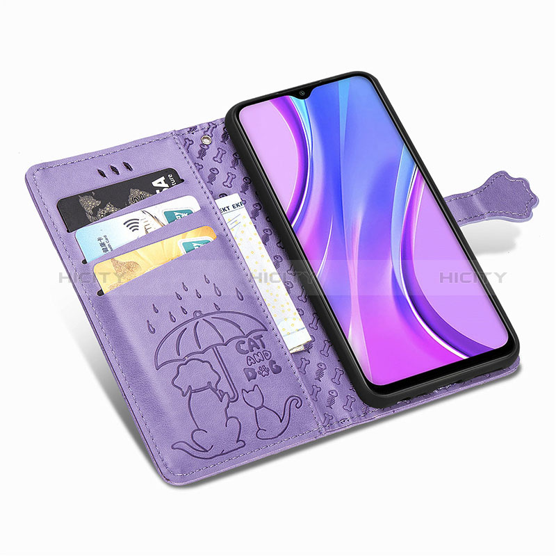 Funda de Cuero Cartera con Soporte Patron de Moda Carcasa S03D para Xiaomi Redmi 9