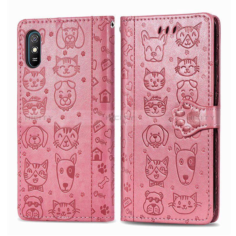 Funda de Cuero Cartera con Soporte Patron de Moda Carcasa S03D para Xiaomi Redmi 9i