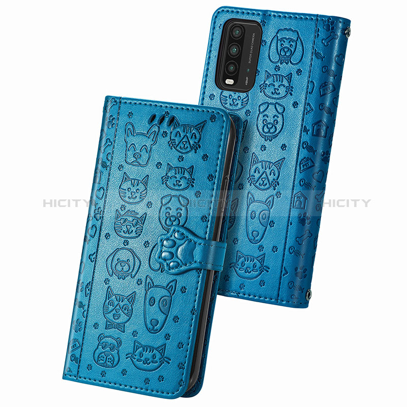 Funda de Cuero Cartera con Soporte Patron de Moda Carcasa S03D para Xiaomi Redmi 9T 4G