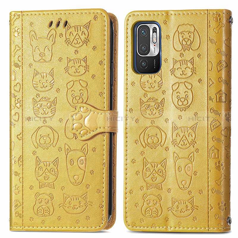 Funda de Cuero Cartera con Soporte Patron de Moda Carcasa S03D para Xiaomi Redmi Note 10 5G