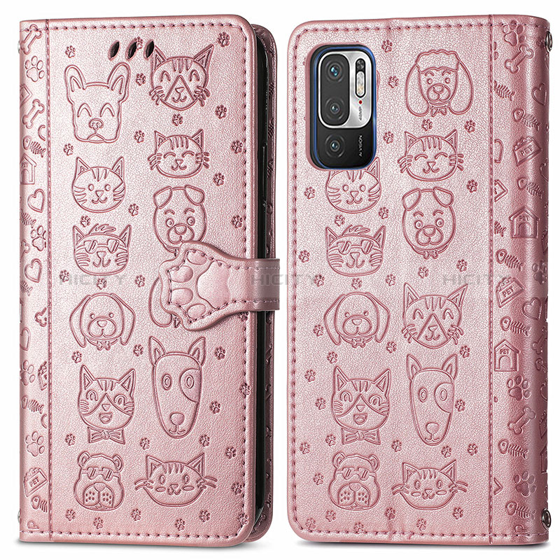 Funda de Cuero Cartera con Soporte Patron de Moda Carcasa S03D para Xiaomi Redmi Note 10T 5G