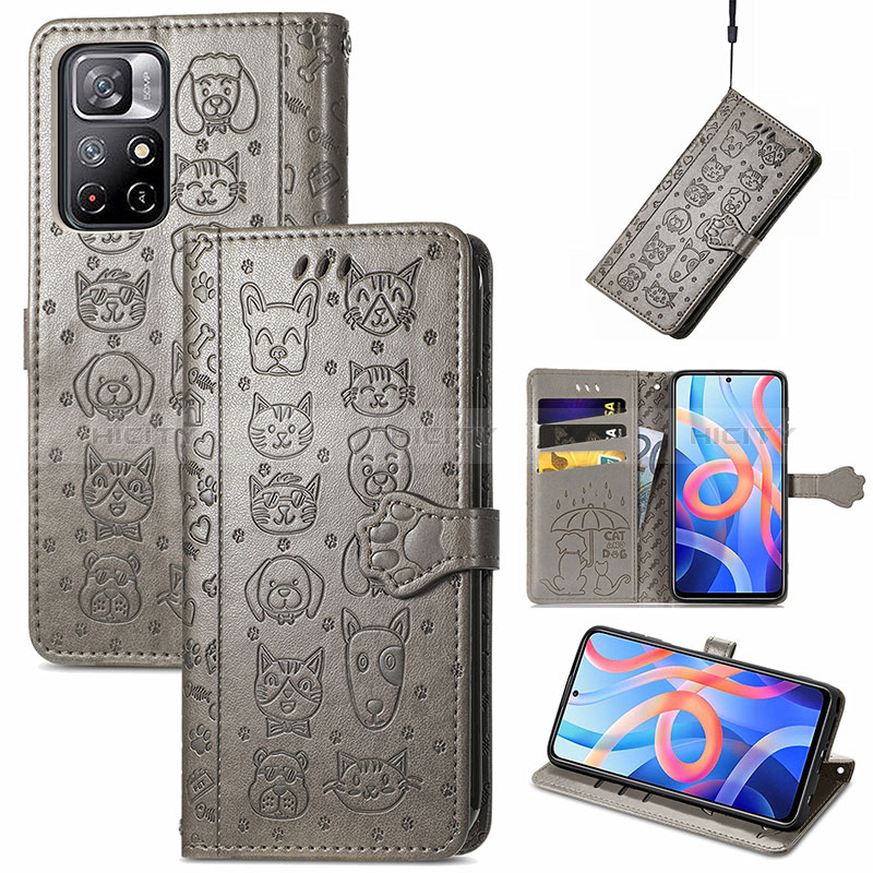 Funda de Cuero Cartera con Soporte Patron de Moda Carcasa S03D para Xiaomi Redmi Note 11 5G