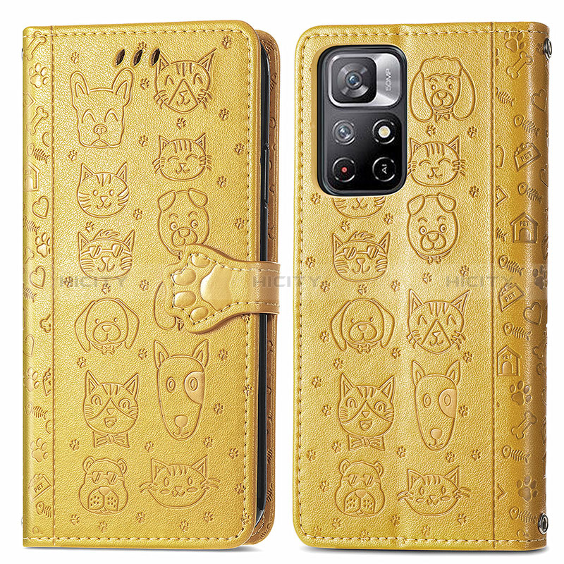 Funda de Cuero Cartera con Soporte Patron de Moda Carcasa S03D para Xiaomi Redmi Note 11 5G