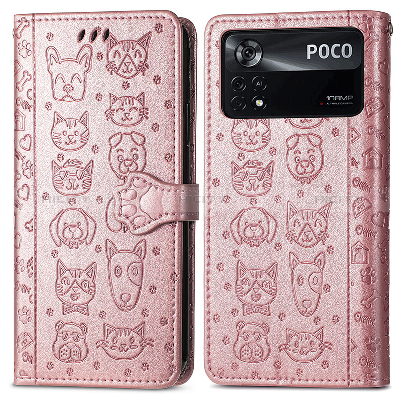 Funda de Cuero Cartera con Soporte Patron de Moda Carcasa S03D para Xiaomi Redmi Note 11E Pro 5G