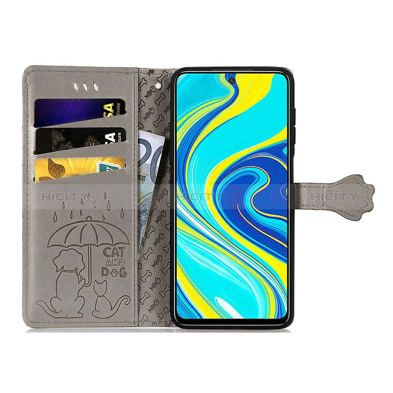 Funda de Cuero Cartera con Soporte Patron de Moda Carcasa S03D para Xiaomi Redmi Note 9 Pro