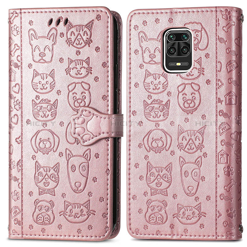 Funda de Cuero Cartera con Soporte Patron de Moda Carcasa S03D para Xiaomi Redmi Note 9 Pro Max