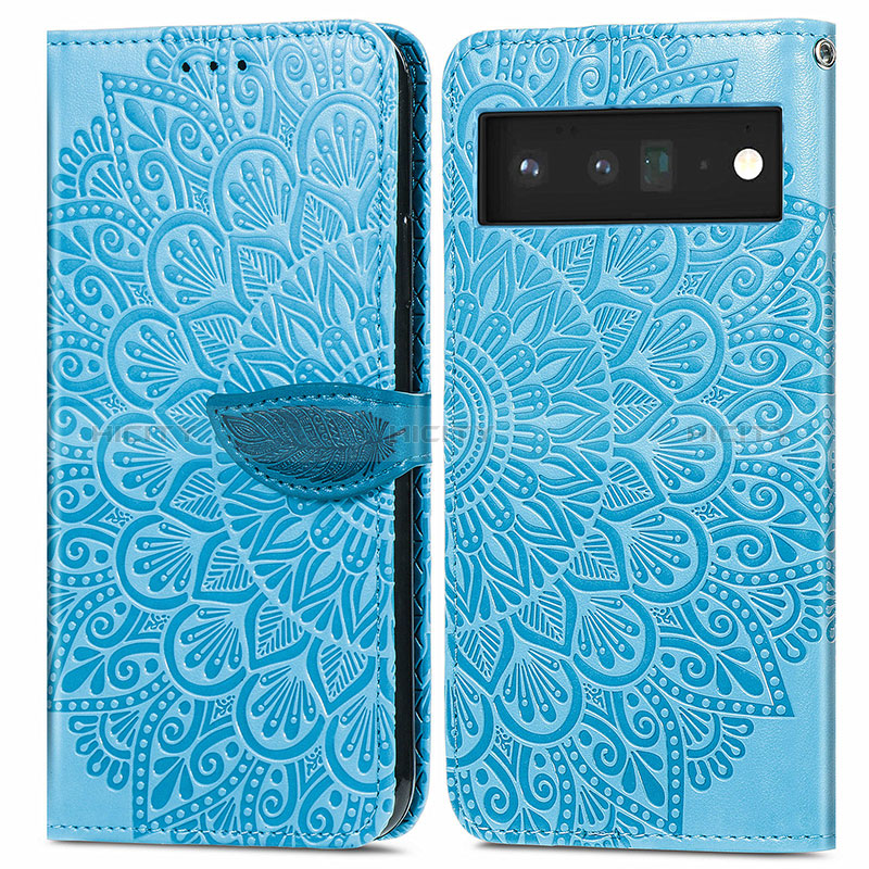 Funda de Cuero Cartera con Soporte Patron de Moda Carcasa S04D para Google Pixel 6 Pro 5G