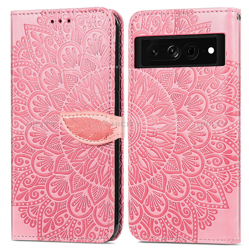 Funda de Cuero Cartera con Soporte Patron de Moda Carcasa S04D para Google Pixel 7a 5G