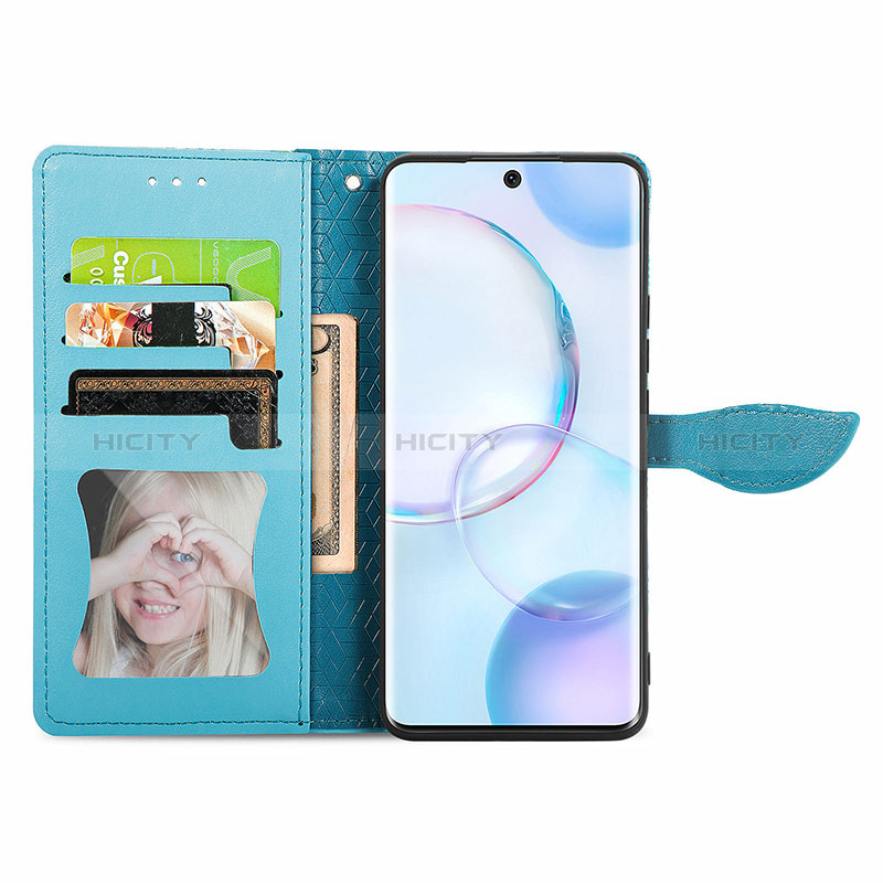 Funda de Cuero Cartera con Soporte Patron de Moda Carcasa S04D para Huawei Honor 50 5G