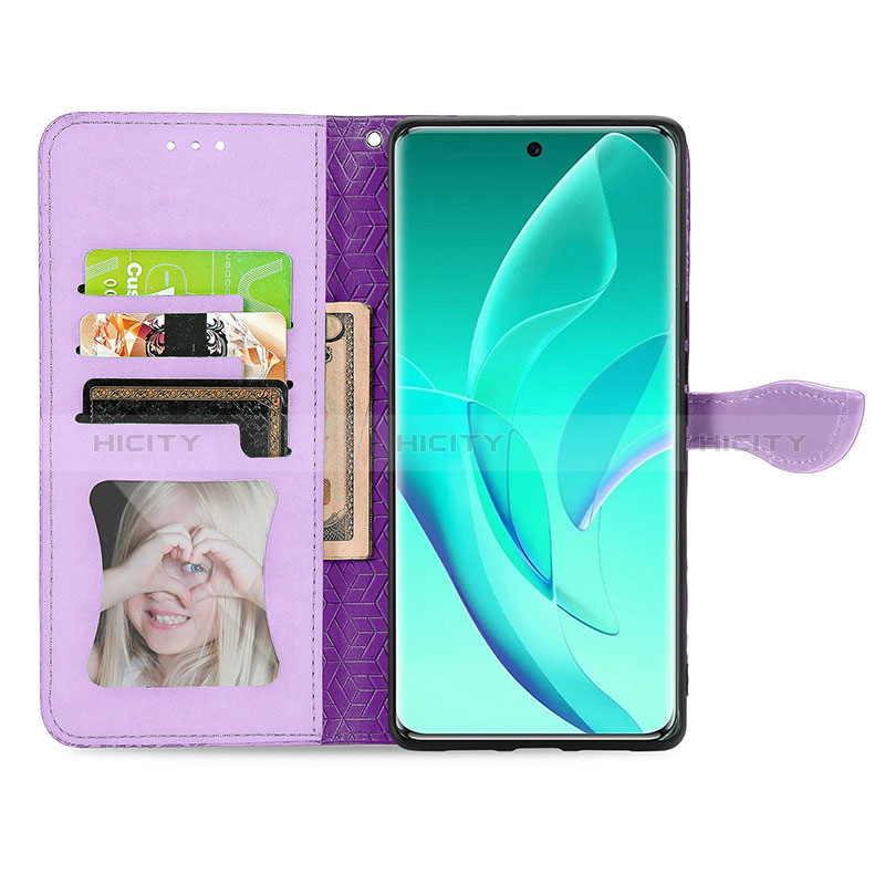 Funda de Cuero Cartera con Soporte Patron de Moda Carcasa S04D para Huawei Honor 60 5G