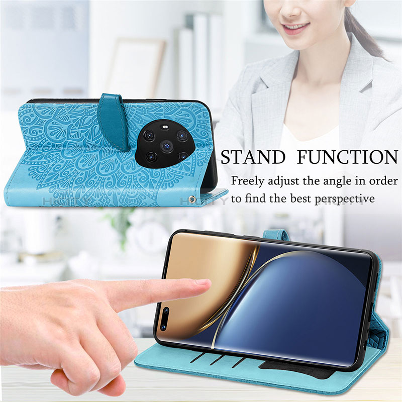 Funda de Cuero Cartera con Soporte Patron de Moda Carcasa S04D para Huawei Honor Magic3 5G