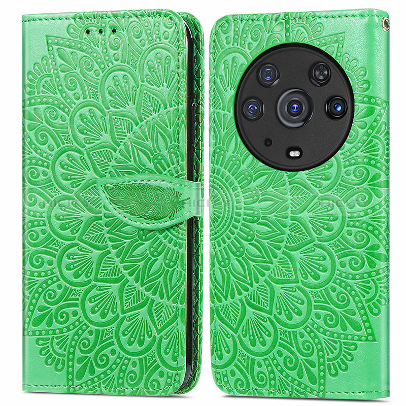 Funda de Cuero Cartera con Soporte Patron de Moda Carcasa S04D para Huawei Honor Magic3 Pro 5G