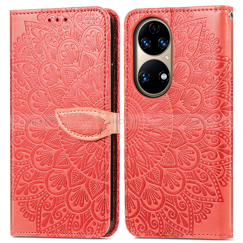 Funda de Cuero Cartera con Soporte Patron de Moda Carcasa S04D para Huawei P50 Pro