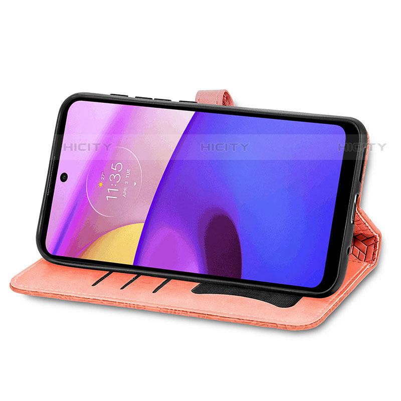 Funda de Cuero Cartera con Soporte Patron de Moda Carcasa S04D para Motorola Moto E30