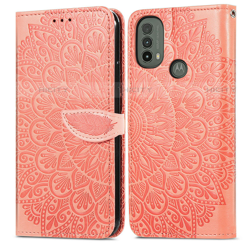 Funda de Cuero Cartera con Soporte Patron de Moda Carcasa S04D para Motorola Moto E30