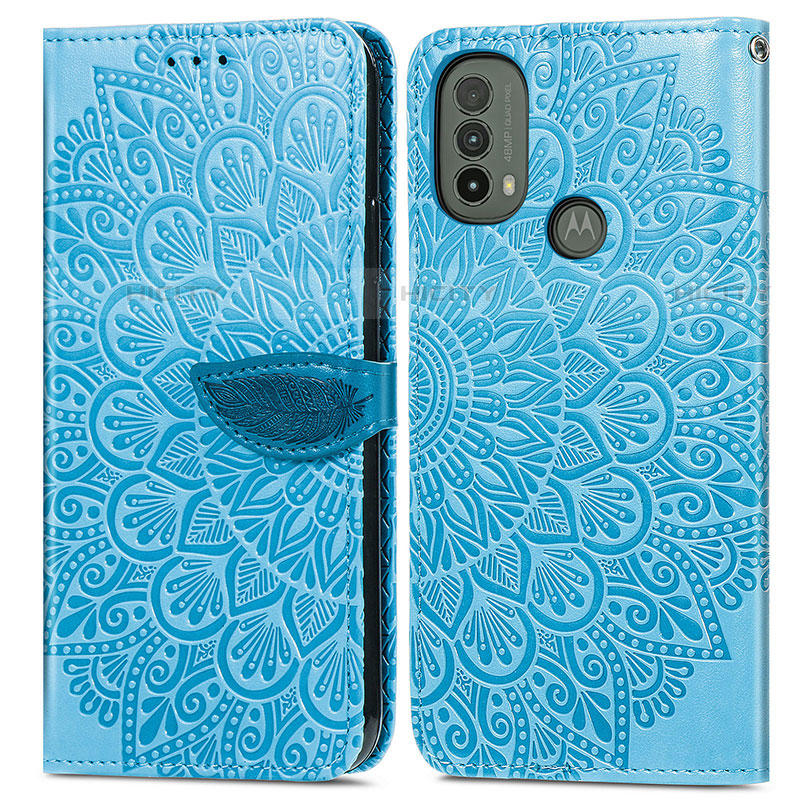 Funda de Cuero Cartera con Soporte Patron de Moda Carcasa S04D para Motorola Moto E30