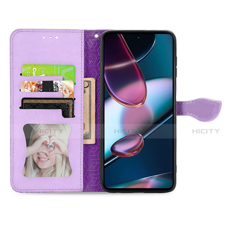 Funda de Cuero Cartera con Soporte Patron de Moda Carcasa S04D para Motorola Moto Edge 30 Pro 5G