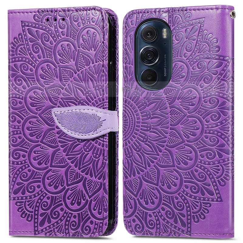 Funda de Cuero Cartera con Soporte Patron de Moda Carcasa S04D para Motorola Moto Edge X30 5G