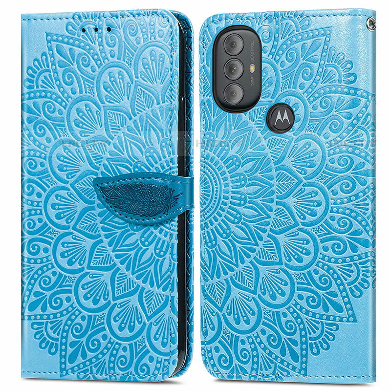 Funda de Cuero Cartera con Soporte Patron de Moda Carcasa S04D para Motorola Moto G Play (2023)