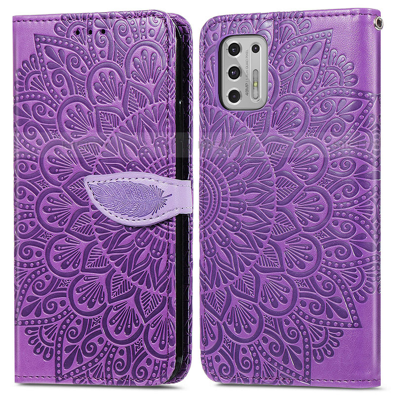 Funda de Cuero Cartera con Soporte Patron de Moda Carcasa S04D para Motorola Moto G Stylus (2021)