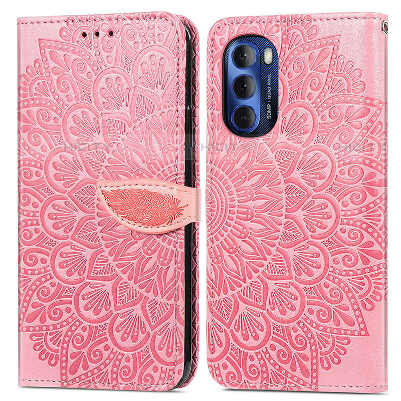 Funda de Cuero Cartera con Soporte Patron de Moda Carcasa S04D para Motorola Moto G Stylus (2022) 5G