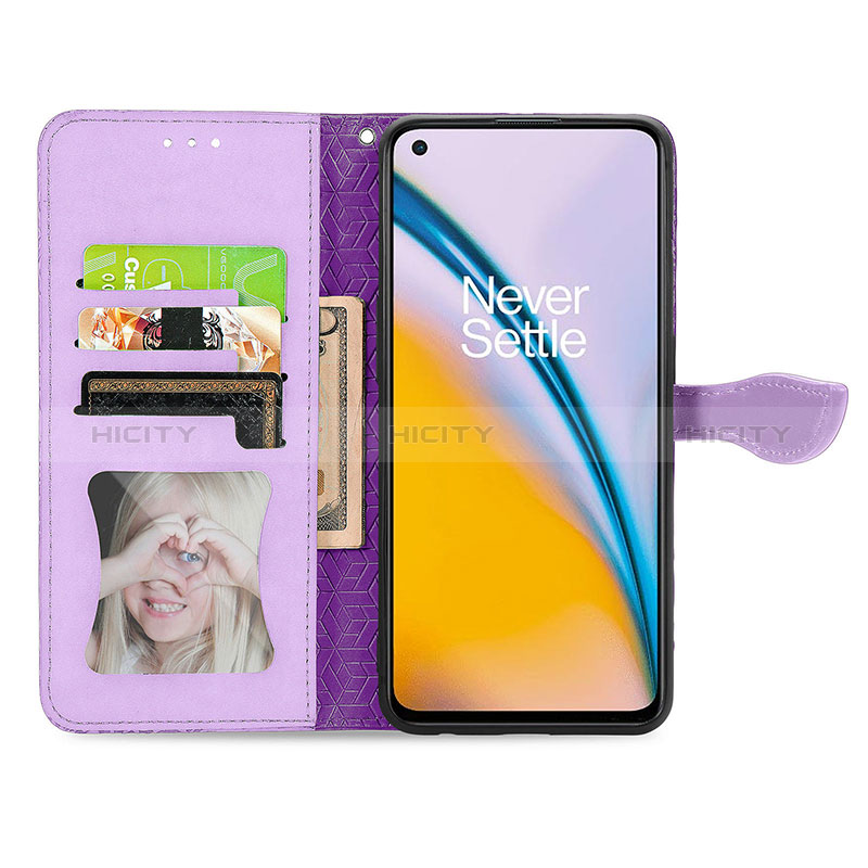 Funda de Cuero Cartera con Soporte Patron de Moda Carcasa S04D para OnePlus Nord 2 5G