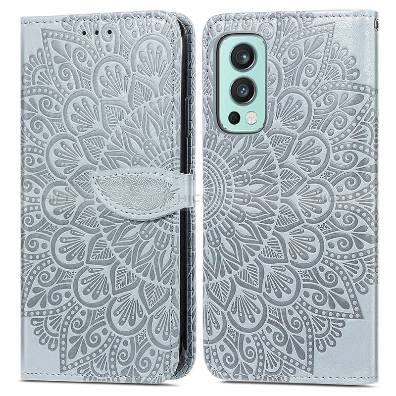 Funda de Cuero Cartera con Soporte Patron de Moda Carcasa S04D para OnePlus Nord 2 5G