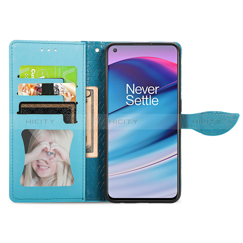 Funda de Cuero Cartera con Soporte Patron de Moda Carcasa S04D para OnePlus Nord CE 5G