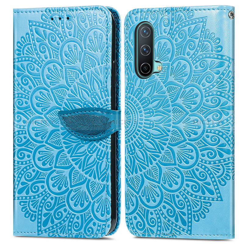 Funda de Cuero Cartera con Soporte Patron de Moda Carcasa S04D para OnePlus Nord CE 5G