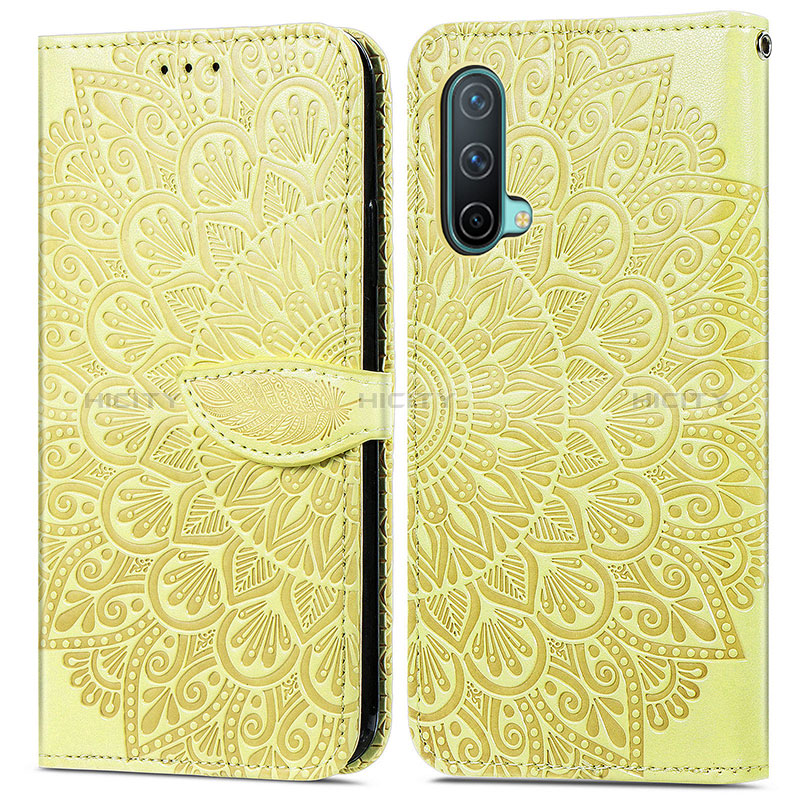 Funda de Cuero Cartera con Soporte Patron de Moda Carcasa S04D para OnePlus Nord CE 5G