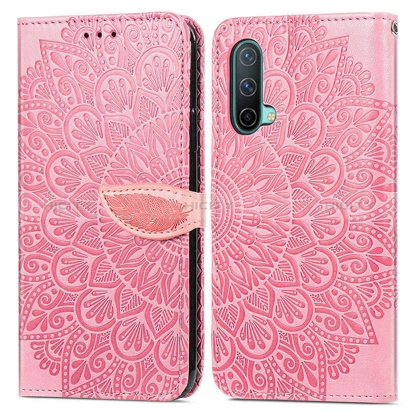 Funda de Cuero Cartera con Soporte Patron de Moda Carcasa S04D para OnePlus Nord CE 5G