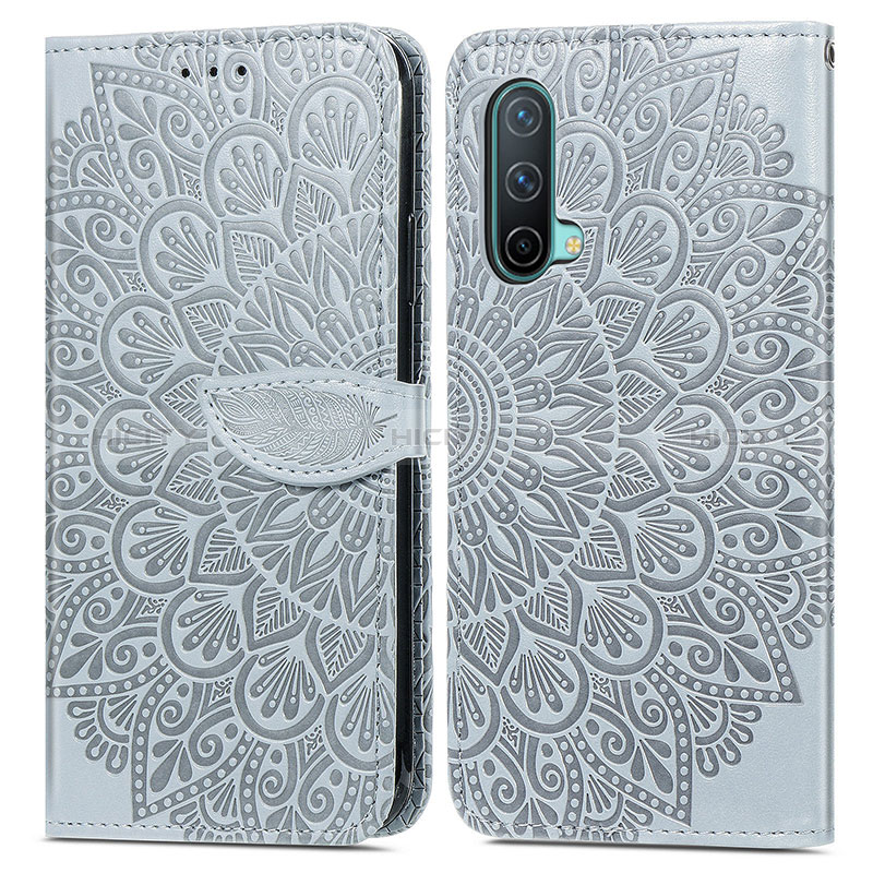 Funda de Cuero Cartera con Soporte Patron de Moda Carcasa S04D para OnePlus Nord CE 5G