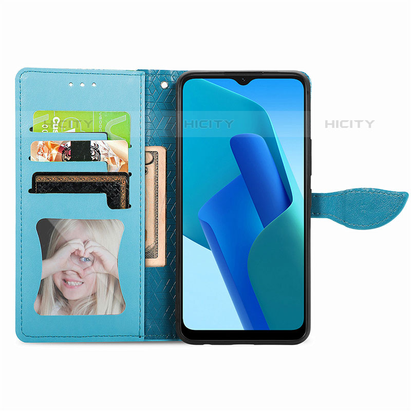 Funda de Cuero Cartera con Soporte Patron de Moda Carcasa S04D para Oppo A16e