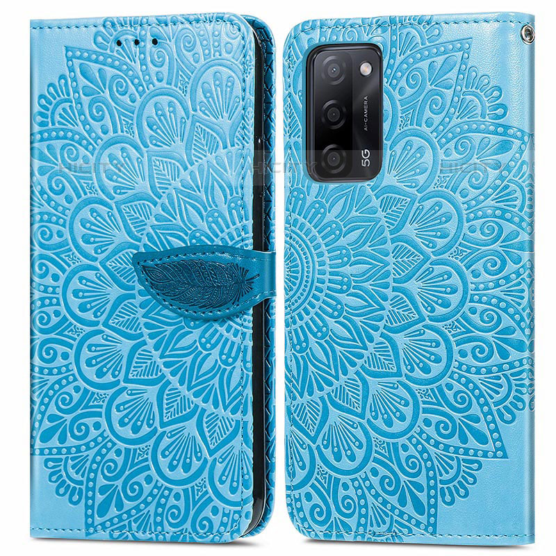 Funda de Cuero Cartera con Soporte Patron de Moda Carcasa S04D para Oppo A53s 5G