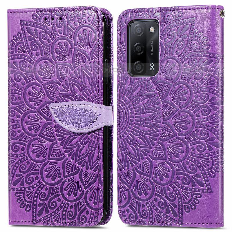 Funda de Cuero Cartera con Soporte Patron de Moda Carcasa S04D para Oppo A53s 5G