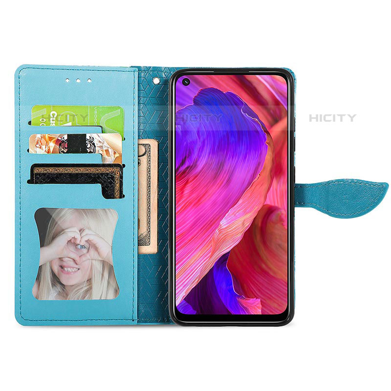 Funda de Cuero Cartera con Soporte Patron de Moda Carcasa S04D para Oppo A93 5G