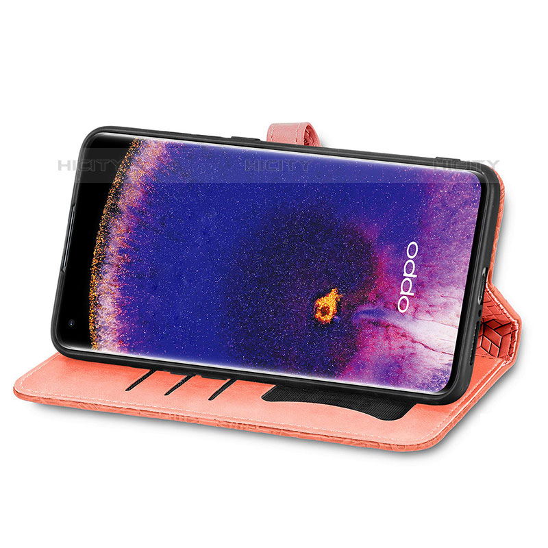 Funda de Cuero Cartera con Soporte Patron de Moda Carcasa S04D para Oppo Find X5 Pro 5G